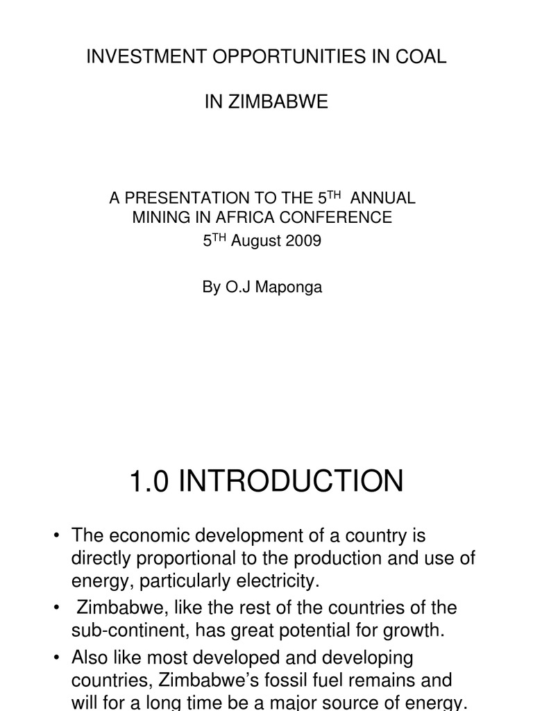 Zimbabwe Coal Overview | Download Free PDF | Coal Mining | Coal