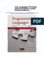 Programming Languages Principles and Practices 3rd Edition Louden Solutions Manual