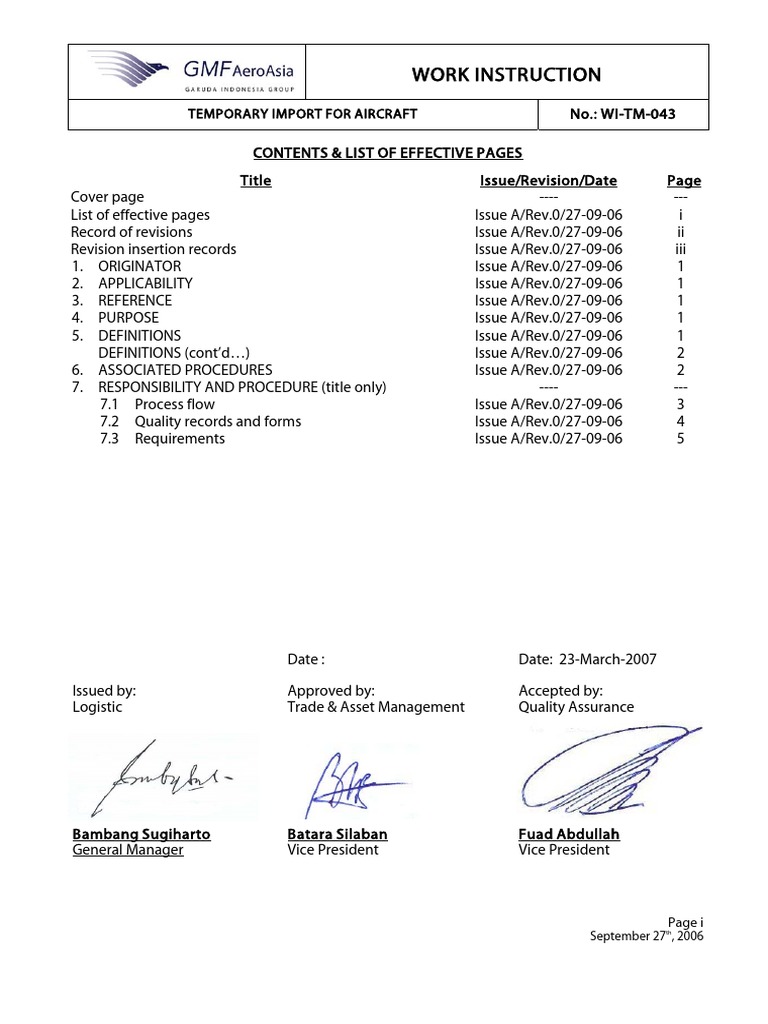 Temporary Import Procedures for Aircraft | PDF | Lease | Money