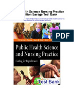 Public Health Science Nursing Practice 1st Edition Savage Test Bank