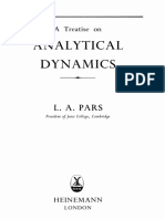 A Treatise On ANALYTICAL DYNAMICS L. A. PARS