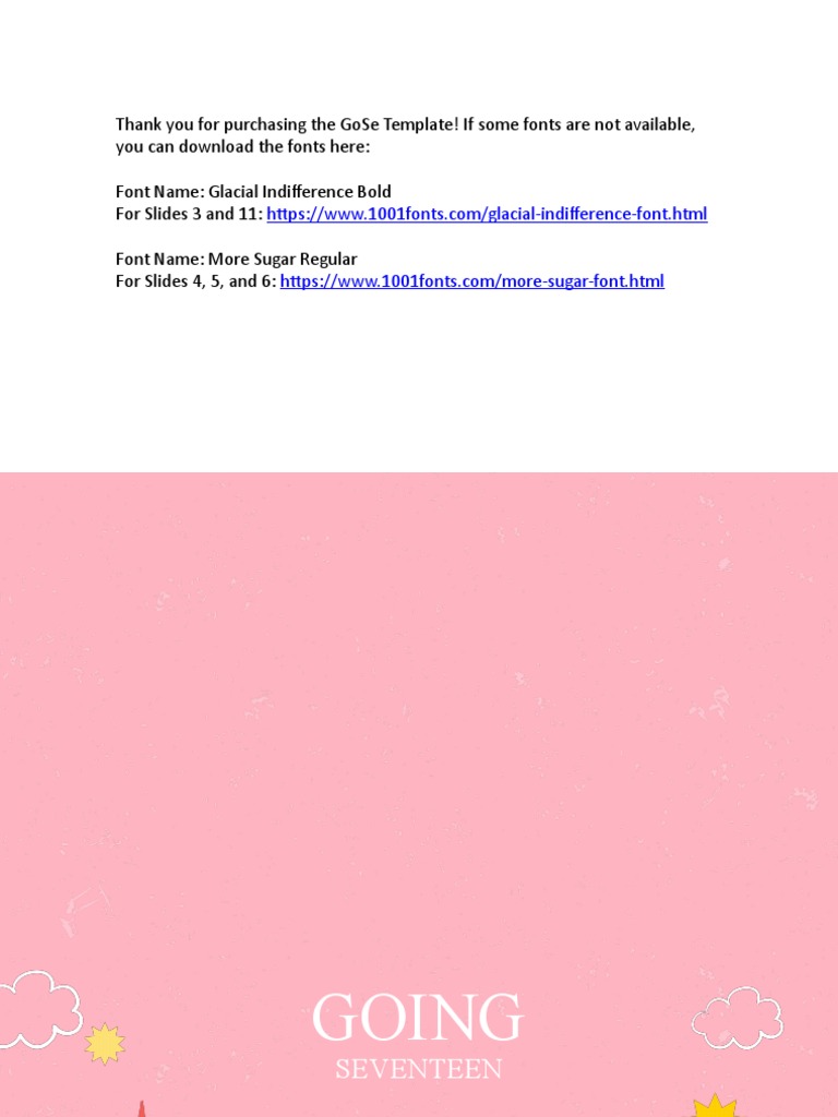 Going Seventeen Inspired PPT Template PDF Going Seventeen Inspired PPT Template PDF