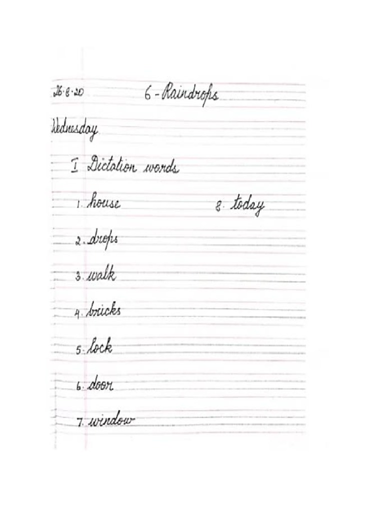 English LN 6 CW Notes | PDF