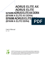 Manual B760M AORUS ELITE AX (Rev. 1.2/1.3) Inglês