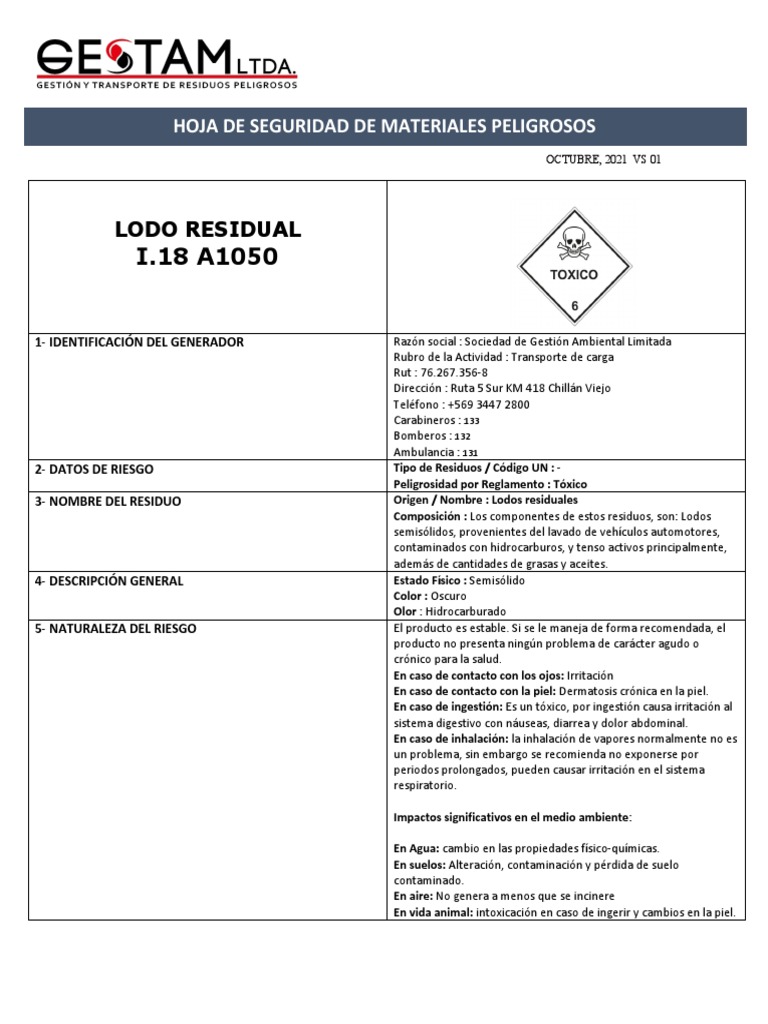 Lodo Residual | PDF | Agua | Contaminación