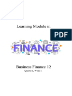 Fianance Q1W1 Module