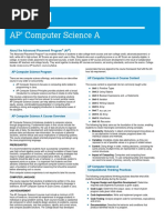 Ap Computer Science A Course Overview