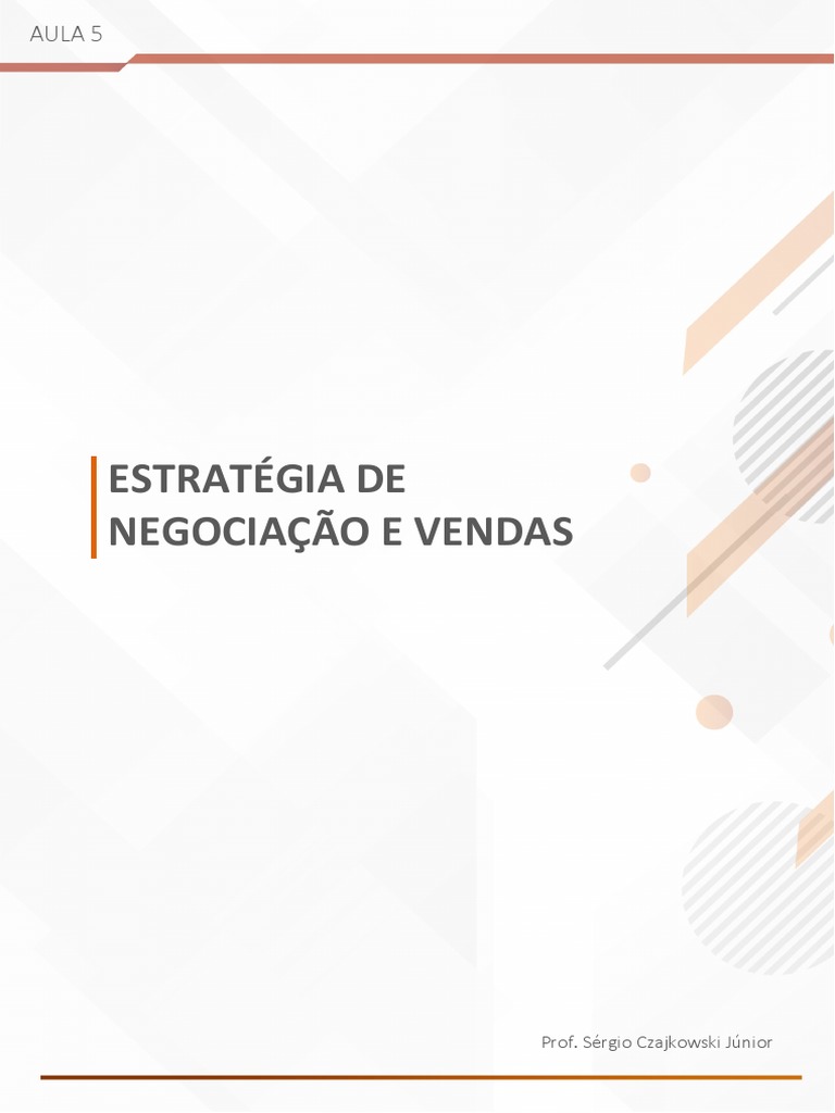 Estratégias de Vendas e Negociação | PDF | Marketing | Mercado (economia)