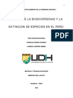 Perdida de La Biodiversidad y La Extincion de Especies en El Perù