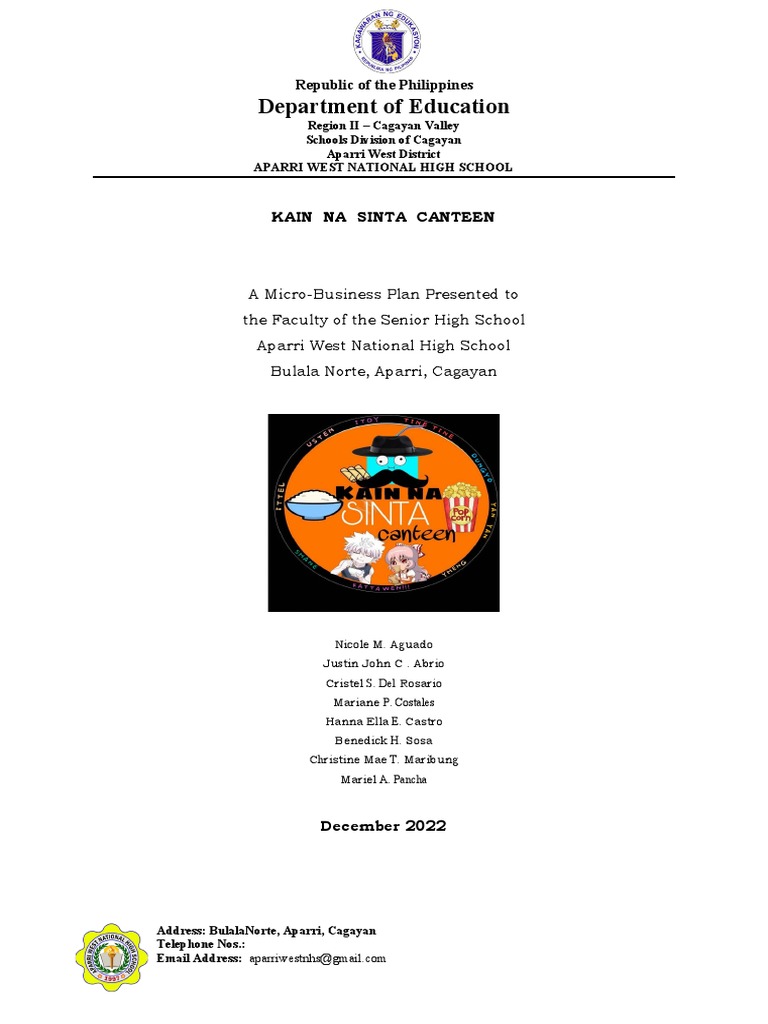 Business Plan Template 1 - 105642 - 014751 | PDF | Foods | Food And Drink