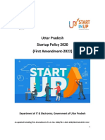 Uttar Pradesh Startup Policy 2020 First Amendment 2022