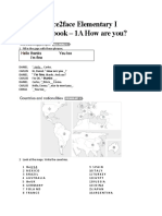 01.face2face Elementary I - Workbook - 1A How Are You