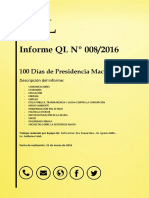 Informe QL #008 Bis 100 Días de Presidencia Macri