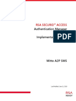 Mitto A2PSMS RSA SecurID Access AuthMan8.4 SMS