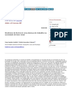 Síndrome de Burnout - Uma Doença Do Trabalho Na Sociedade de Bem-Estar