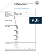 Draft Template - Training-Workshop Completion Report