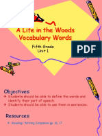 Grade 5 - U1W1-L1 - A Life in The Woods - Vocab.