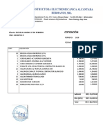 Cotizacion Constructora Electromecanica Alcantara Hermanos