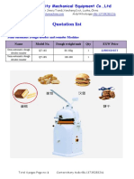 Quotation For Dough Divider and Rounder Machine