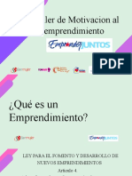 Taller de Motivacion Al Emprendimiento