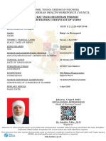 The Indonesian Health Workforce Council: Registration Certificate of Nurse