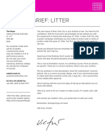 James Victore - Litter Poster Client Brief