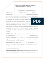 Escritura Pública de Cesión o Venta de Derechos Hereditarios