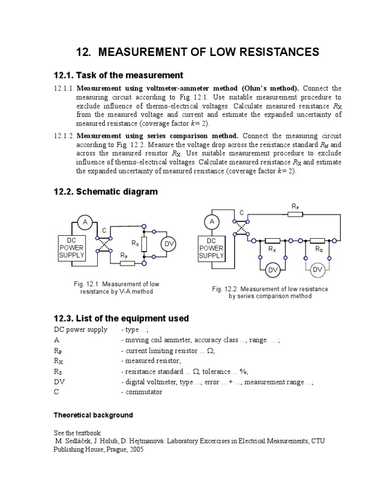 Low Resistance Measurement Techniques | PDF