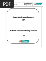 RFP For Network Telecom Managed Services