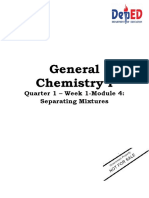 Grade 11 SHS Chemistry Q1 WEEK 1 Module 4 Separation Techniques