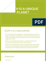 Earth Is A Unique Planet