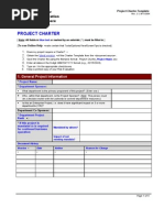 Project Charter Form Template