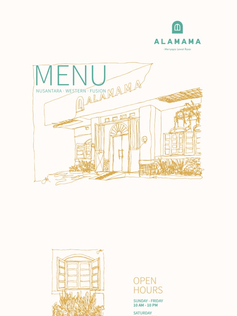 Menu Alamama Resto 2023 Pdf Salad Hamburgers