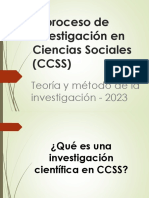 CLASE 1 Proceso de Investigación en CCSS. Proyecto de Investigación.