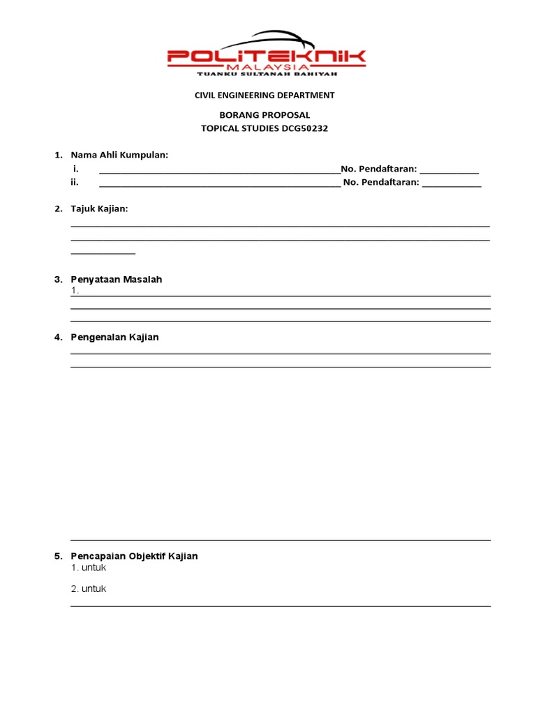 Template Kerangka Proposal | PDF