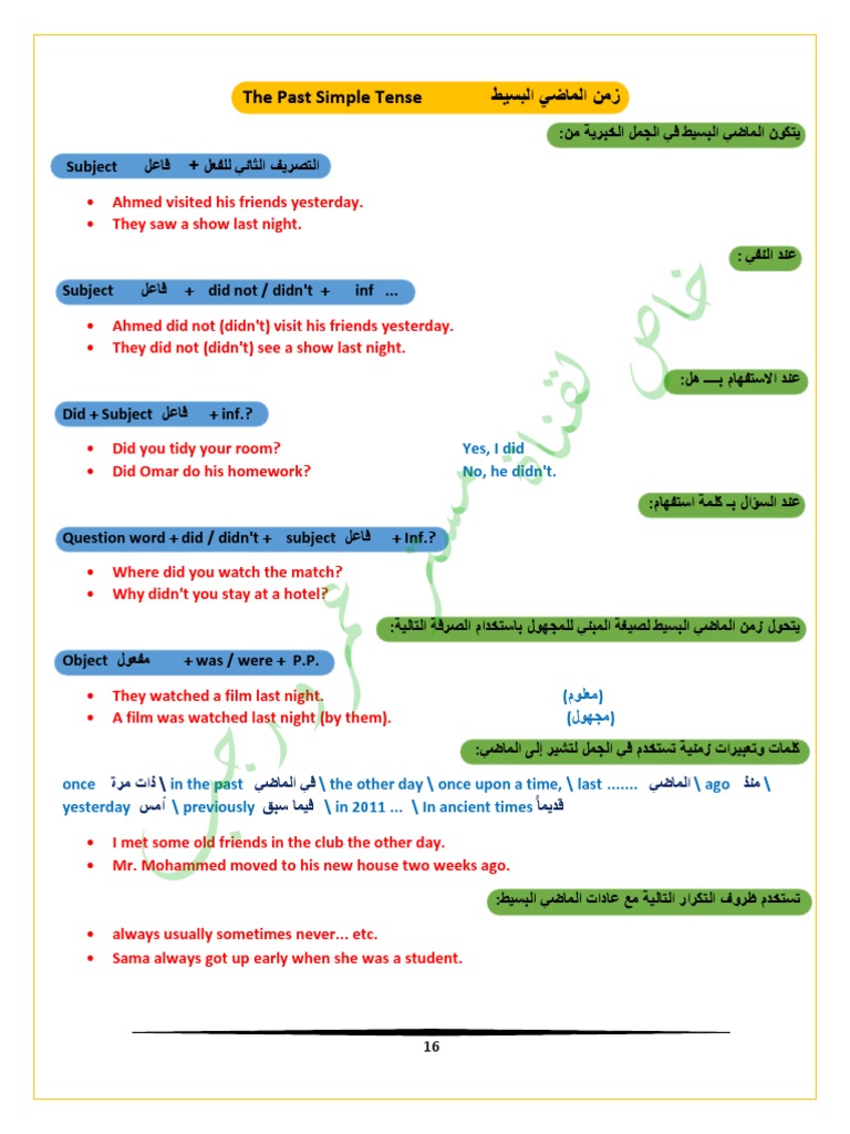 Past Simple Tense Overview and Exercises | PDF