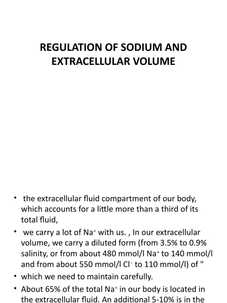 Control of Extracellular Fluid Volume by The Kidneypp PDF