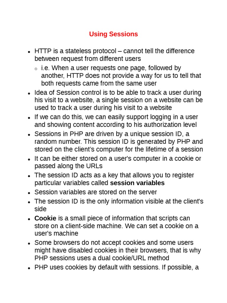 Understanding PHP Session Management | PDF | Http Cookie | Application ...