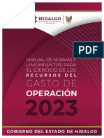 Manual de Normas y Lineamientos para El Ejercicio de Los Recursos Del Gasto de Operacion 2023