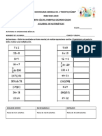 Actividad 4, Calculo Mental 2° Grado