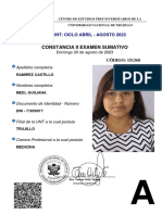 Constancia Ii Examen Sumativo: Cepunt: Ciclo Abril - Agosto 2023