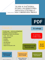 Pravilnik o Načinima, Postupcima I Elementima Vrednovanja