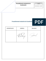 Procedimiento CANALIZACION