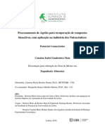 Processamento de Agrião para Recuperação de Compostos Bioactivos, Com Aplicação Na Indústria Dos Nutracêuticos