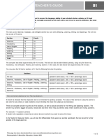 B1 Diagnostic Test Teacher's Guide Answer Key