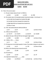 ASSET Practice Questions Class 5 Set-1 | PDF