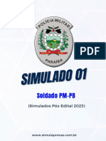 Simulado 01 - PM-PB (Soldado) - Pós-Edital - 2023