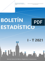 Boletín Estadístico Del Sector Telecomunicaciones - Primer Trimestre 2021