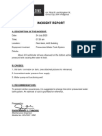 INCIDENT REPORT Pressure Tank