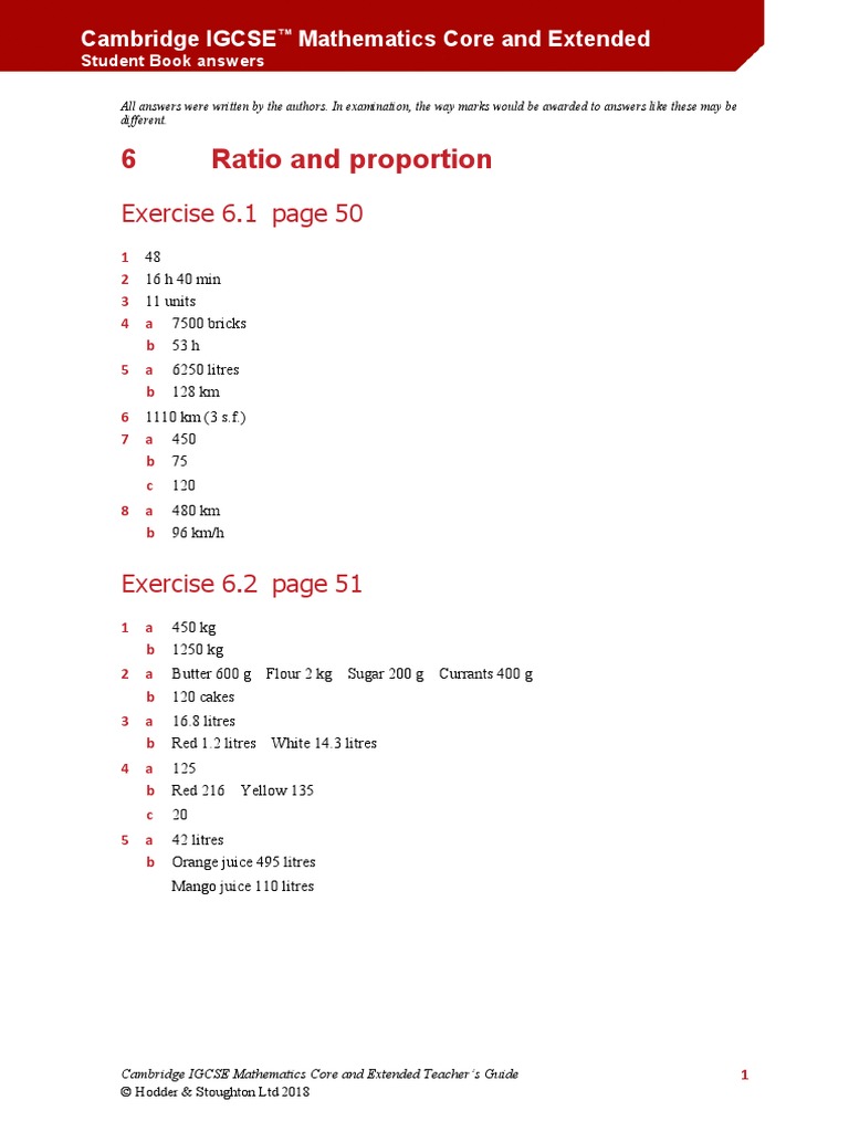 IGCSE - Maths - Chap 6 | PDF | Foods